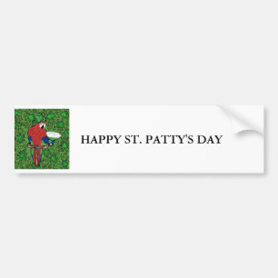 St Patty Papegoja Bildekal