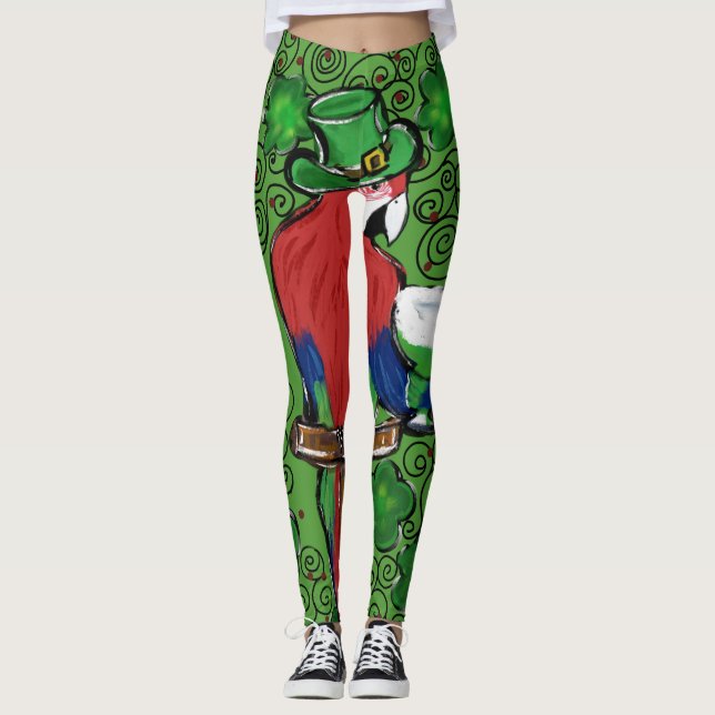 St. Patty Papegoja Leggings (Framsida)