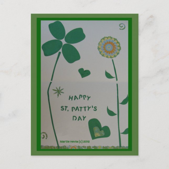 St. Pattys dag | Blått Beach Sång™-vykort Vykort (Framsida)