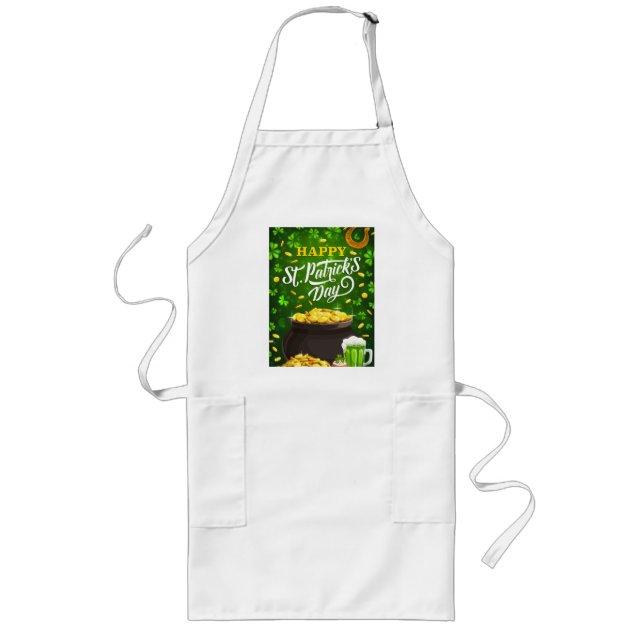 St patty's day Apron Långt Förkläde (Framsidan)