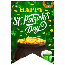 St patty's day buntbanderoll