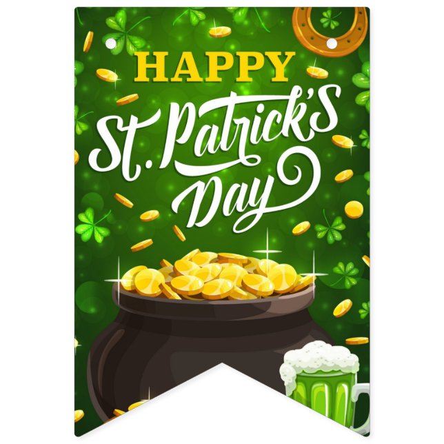 St patty's day buntbanderoll vimplar (Elfte flaggan)