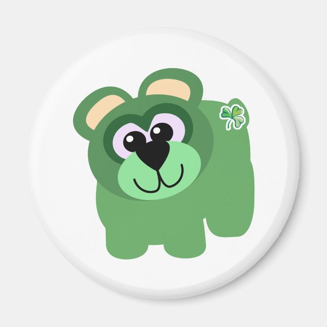 St. Pattys Day Goofkins björn Magnet (Framsidan)