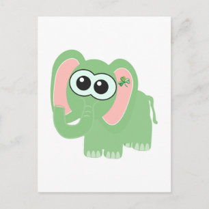 St. Pattys Day Goofkins elephant Vykort