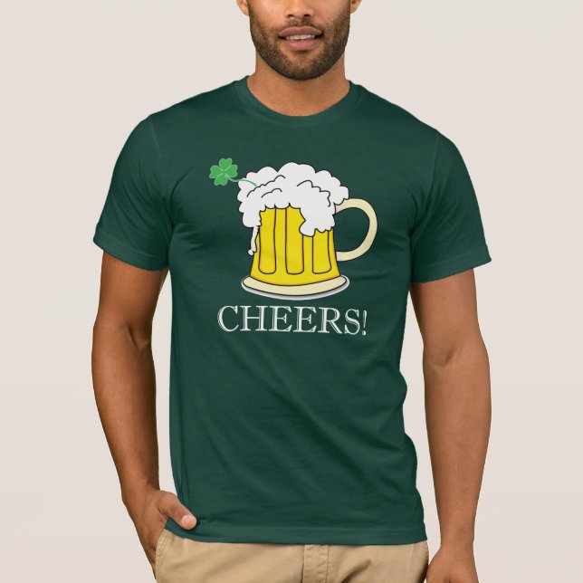 St. Pattys Day Shirt - Cheers T-shirt (Framsida)