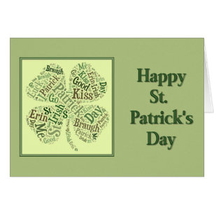 St. Pattys Klöver Collage Hälsningskort