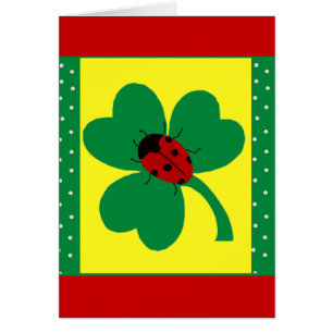 St. Pattys Ladybugs Hälsningskort