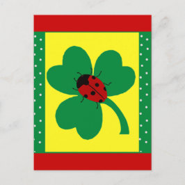 St. Pattys Ladybugs Vykort