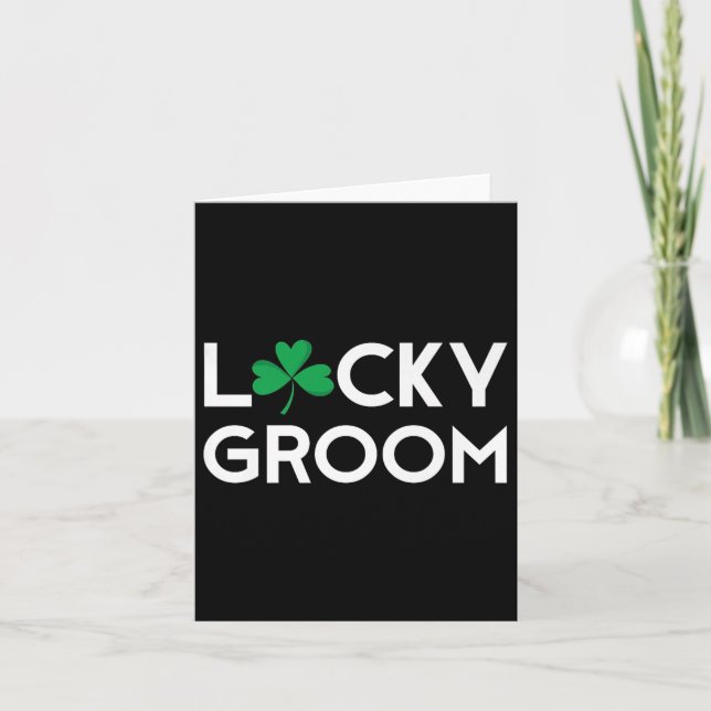 St Pattys Patricks Day Groom att vara "Bachelor Pa Kort (Framsida)