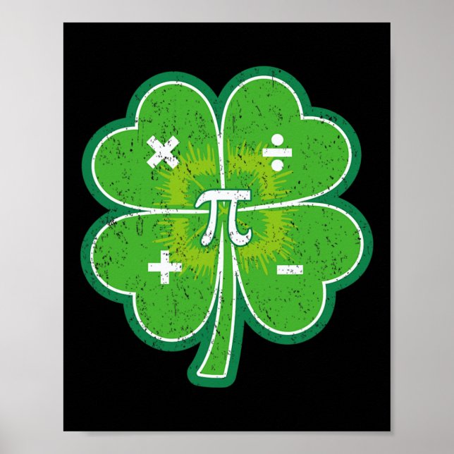 St Pattys Pi Day St patricks day Shamrock Lucky Mo Poster (Framsidan)