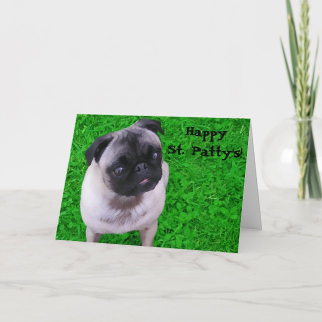 St. Pattys Pug Kort (Framsida)