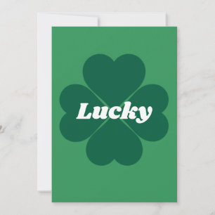 St. Pattys Shamrocks grönt klöver med tur Inbjudningar