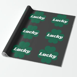 St. Pattys Shamrocks grönt klöver med tur Presentpapper