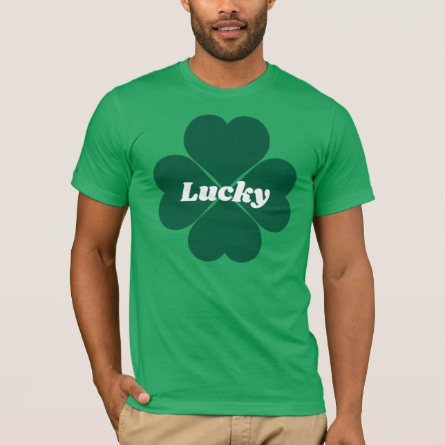 St. Pattys Shamrocks | grönt klöver med tur T Shirt (Framsida)