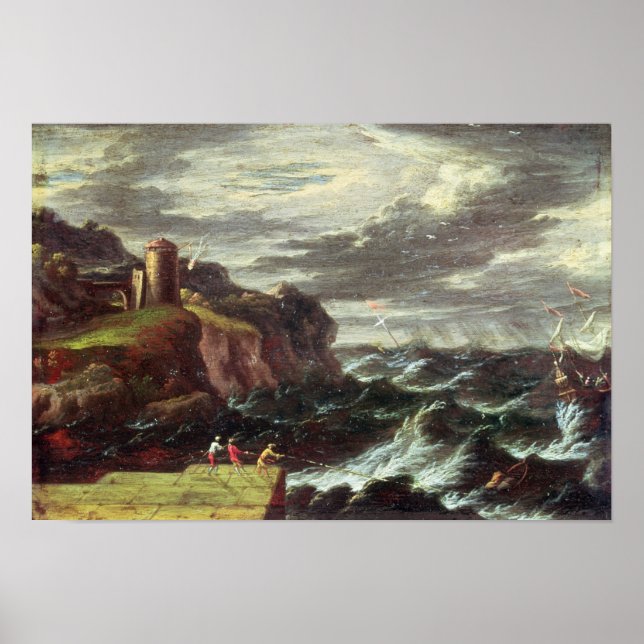 St. Paul ankommer till Malta Poster (Framsidan)