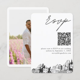 St. Paul Bröllop Modern OSA QR-kod Tilläggskort