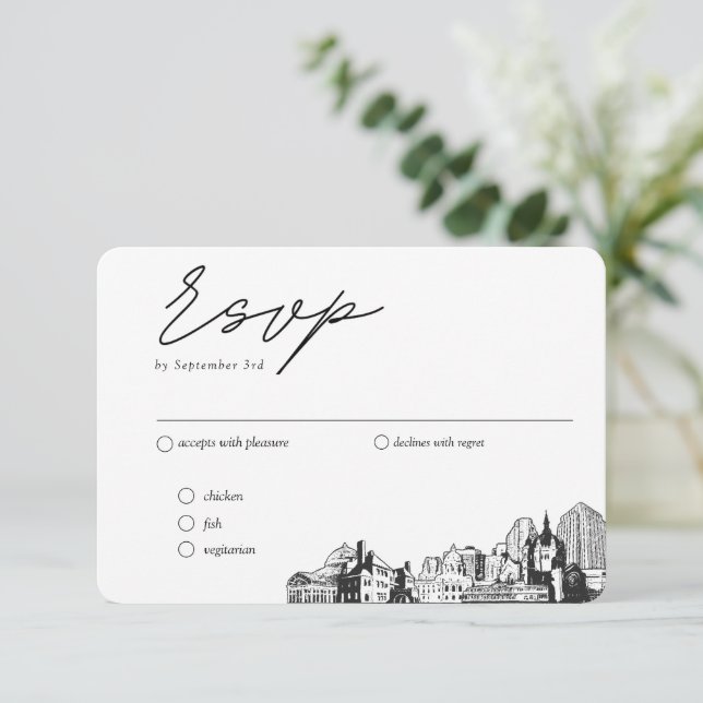 St. Paul Bröllop Traditional OSA Meal Option Tilläggskort (Stående Fram)