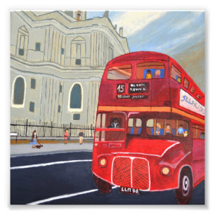 St Paul domkyrka och förstoring för London Fototryck