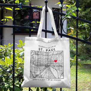 St. Paul Kärlek Locator City Karta Bröllop Välko Tygkasse