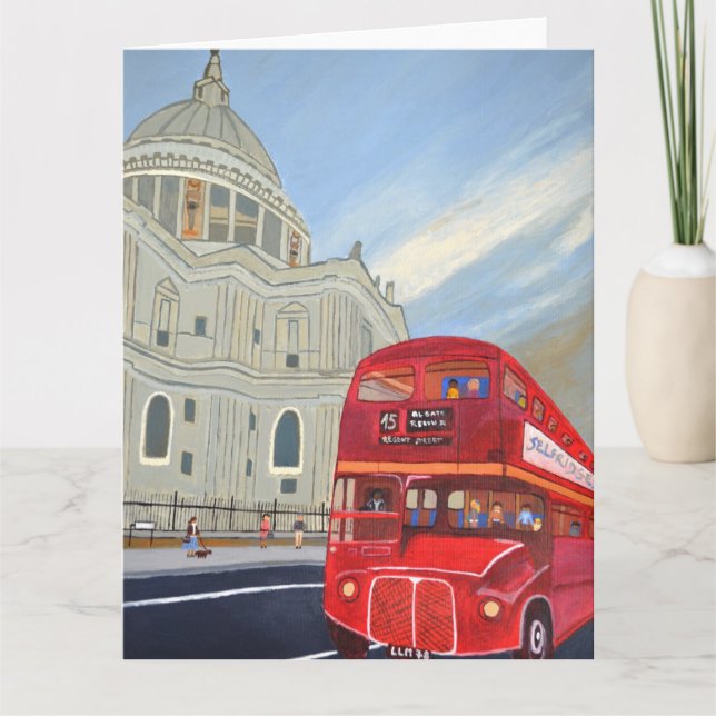 St. Paul-katedralen och London busskort Kort (Framsida)