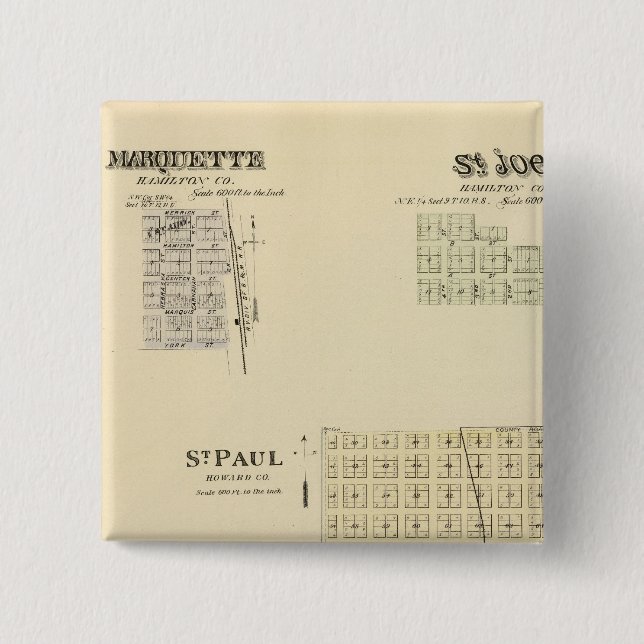 St. Paul, Marquette och St. Joe, Nebraska Knapp (Framsida)