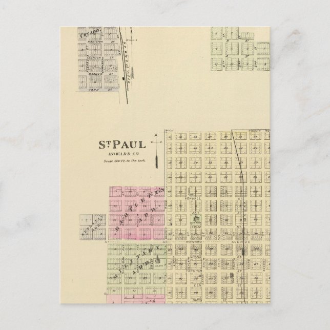 St. Paul, Marquette och St. Joe, Nebraska Vykort (Framsida)