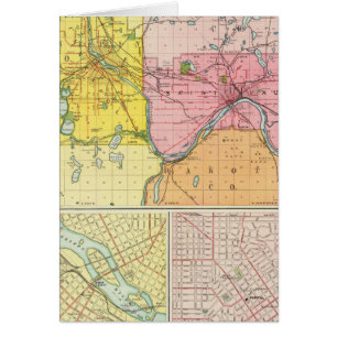 St. Paul, Minneapolis, Minnesota Hälsningskort