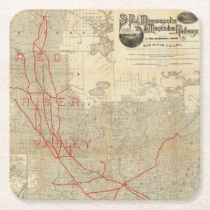 St Paul, Minneapolis och Manitoba järnväg Underlägg Papper Kvadrat
