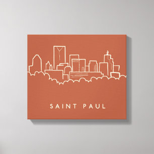 St Paul Minnesota horisont Canvastryck