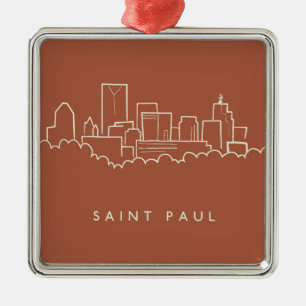 St Paul Minnesota horisont Julgransprydnad Metall