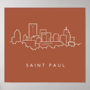 St Paul Minnesota horisont Poster