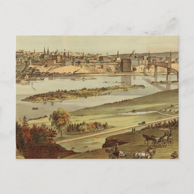 St. Paul, Minnesota Litografi 2 Vykort (Framsida)