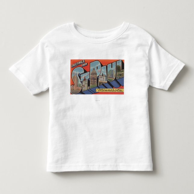 St Paul Minnesota - stora brevplatser Tee Shirt (Framsida)