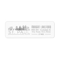 St. Paul, Minnesota Stylized Skyline