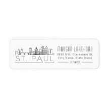 St. Paul, Minnesota Stylized Skyline