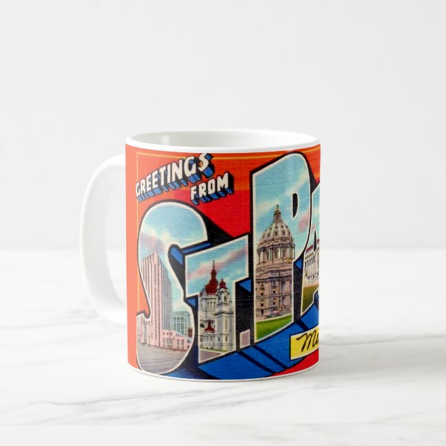 St Paul MN Hälsningar Kaffemugg (Framsida vänster)