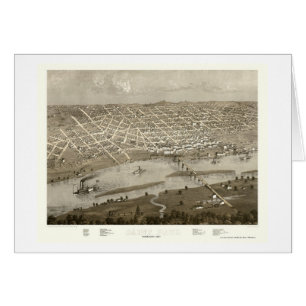 St Paul panorama- karta för MN - 1867 Hälsningskort