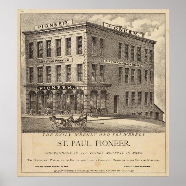 St. Paul Pioneer Poster (Framsidan)