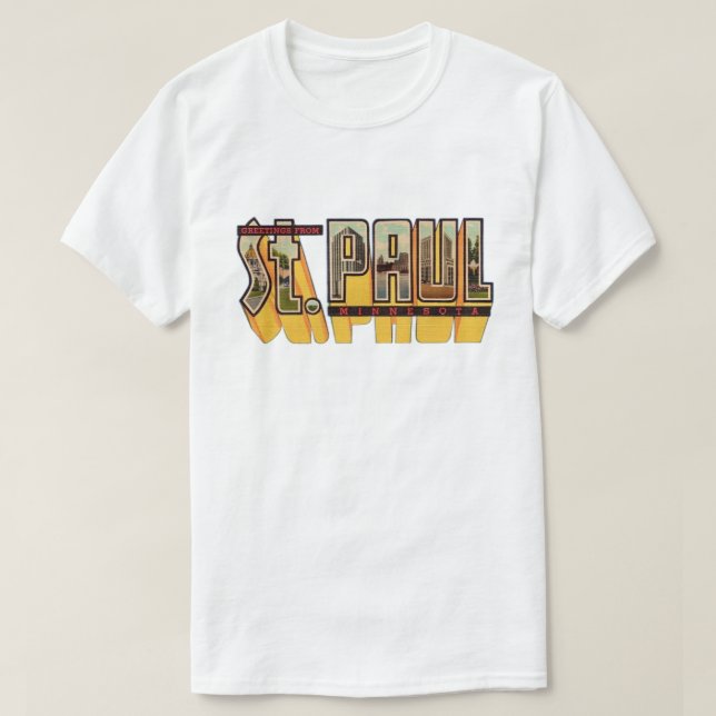 St Paul Retro Greeting T-Shirt (Design framsida)