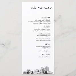St. Paul Skyline Bröllop Dinner Menu Meny