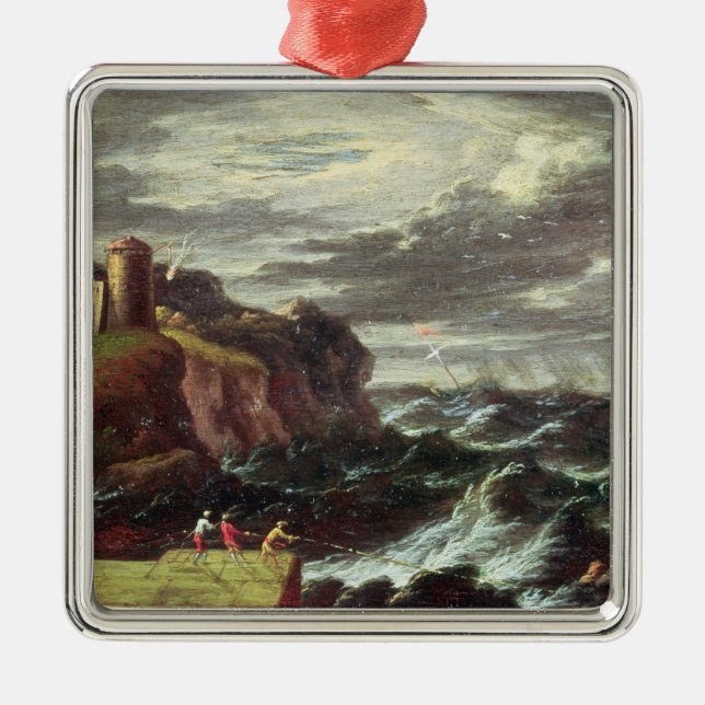 St Paul som ankommer på Malta Julgransprydnad Metall (Framsidan)