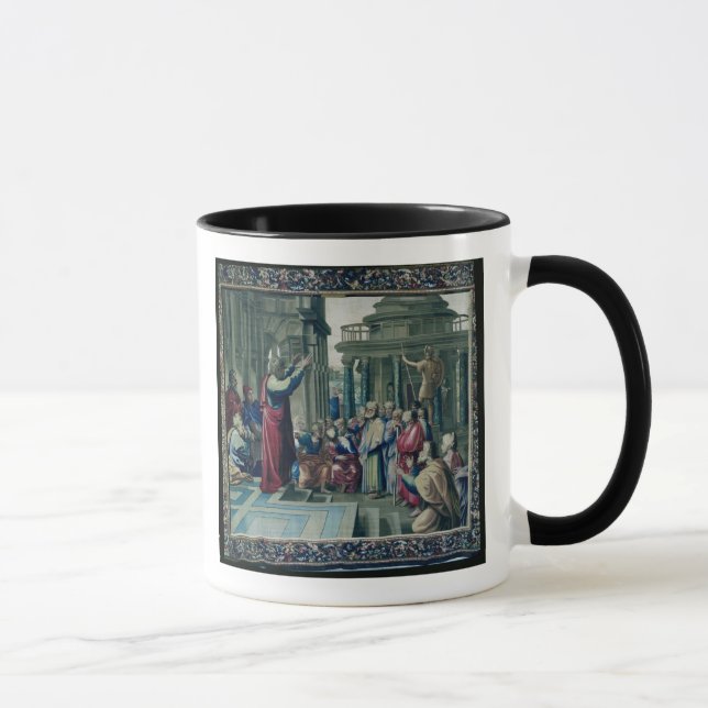 St Paul som predikar på Areopagusen Mugg (Höger)