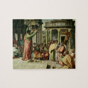 St Paul som predikar på Athens (tecknaden för Pussel