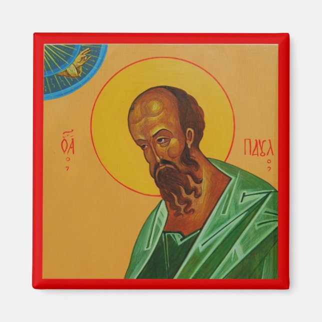 St Paul the Apostle Orthodox Icon Magnet (Framsidan)