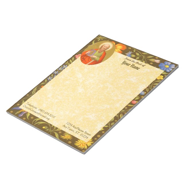 St. Paul the Apostle (PM 06) 11"x8.5" Anteckningsblock (Vinklad)