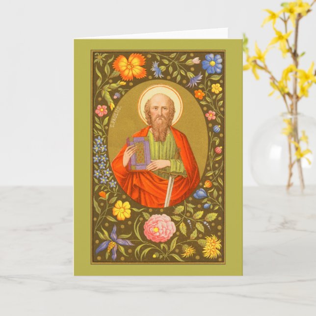 St Paul the Apostle (PM 06) Blank Greeting Card 1 Kort (Gul blomma)
