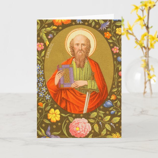 St Paul the Apostle (PM 06) Blank Greeting Card 2 Kort (Gul blomma)