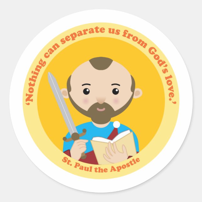 St. Paul the Apostle Runt Klistermärke (Framsida)