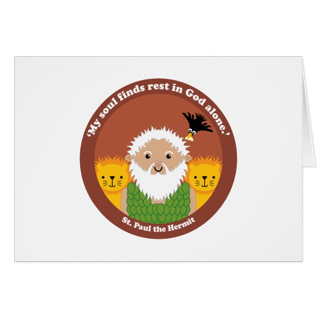 St. Paul the Hermit Hälsningskort (Framsidan Horizontal)
