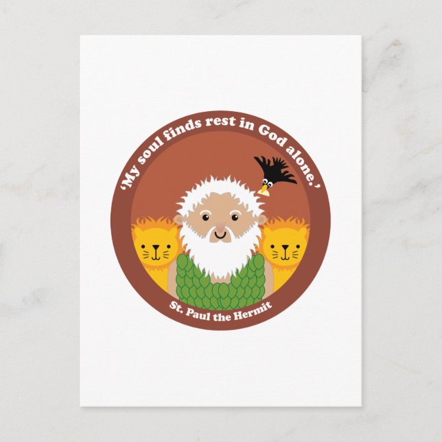 St. Paul the Hermit Vykort (Framsida)